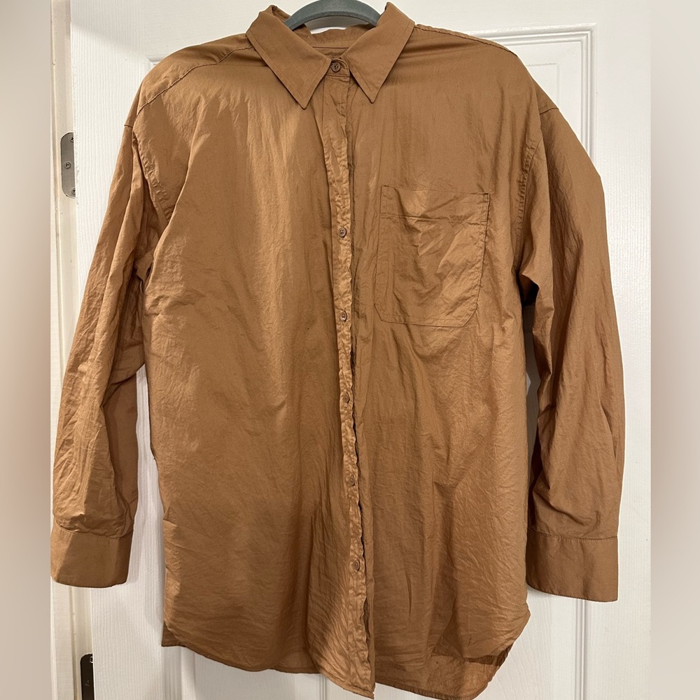 Banana Republic, Camel Color Oversized “THE OVERSIZED SHIRT”